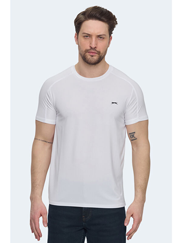SLAZENGER VISHAL KTN Erkek Beyaz Tişört