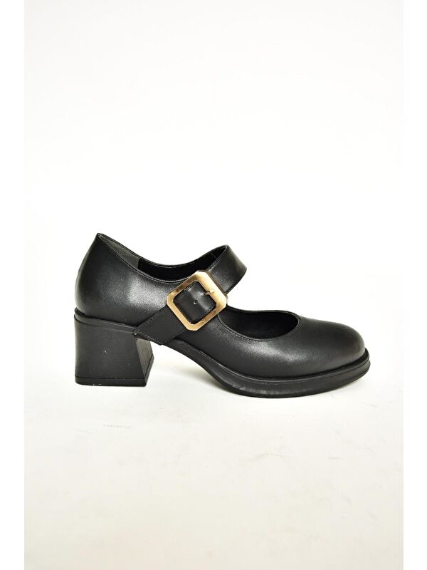 T8202360 Siyah Kadın Topuklu Ayakkabı - Görsel 2