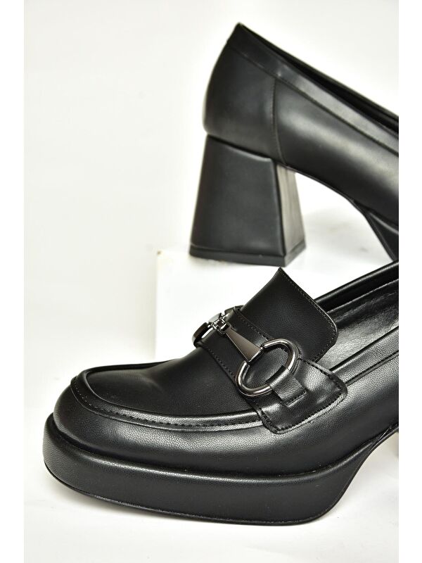 T5696138 Siyah Kadın Topuklu Ayakkabı - Görsel 4