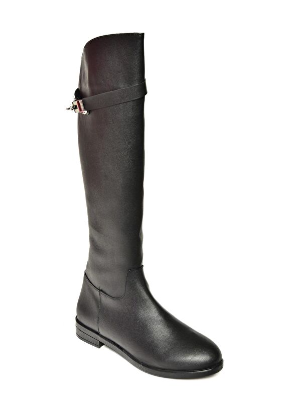 T848443409 Siyah Klasik Kadın Çizme - Görsel 3