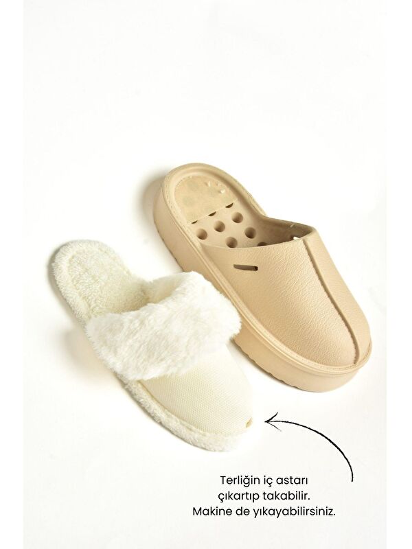 T918264209 Bej Kadın Terlik - Görsel 4