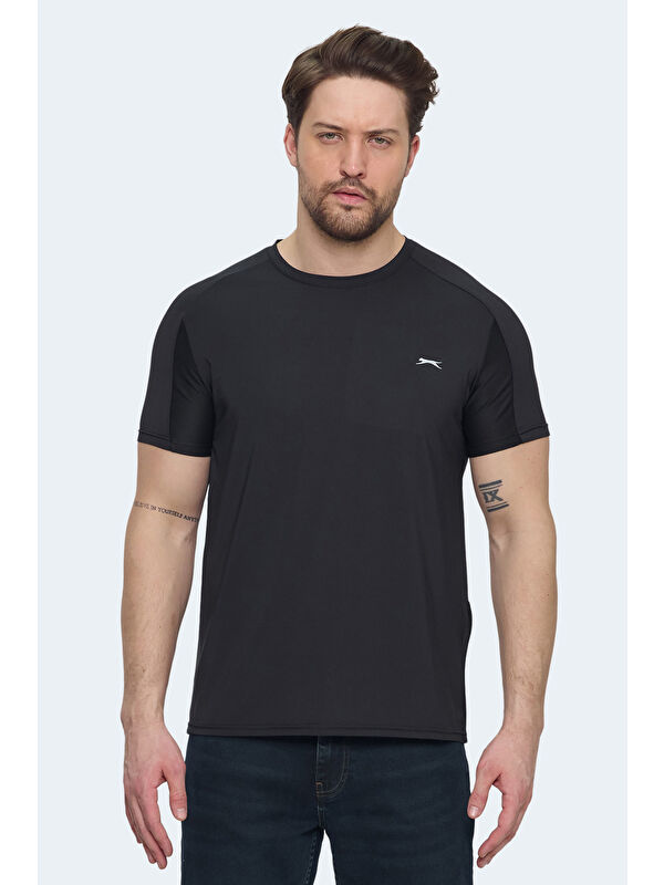 SLAZENGER VISHAL KTN Erkek Siyah Tişört