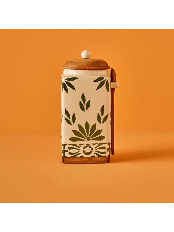 Bella Maison Molly Seramik Kavanoz Krem (1900 ml)