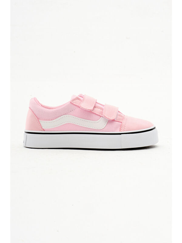 Tonny Black Tonny Black Çocuk Unisex Pembe Kauçuk Taban Keten Cırtlı Spor Ayakkabı LC Waikiki'de! Pembe - 3. görsel