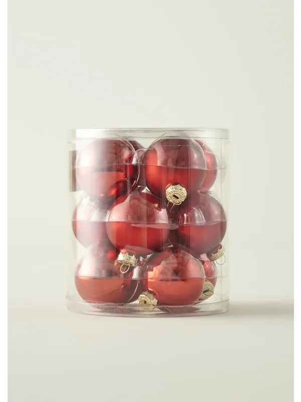 Bella Maison Christmas Yılbaşı Süsü 12'li Kırmızı (6 cm)
