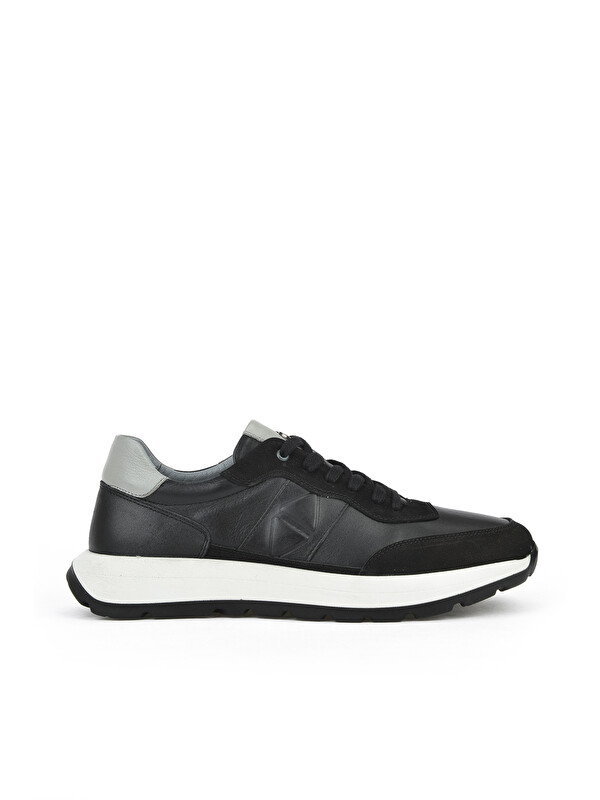 Ziya Ayakkabı Erkek Hakiki Deri Sneaker 1531037Z2417 Siyah