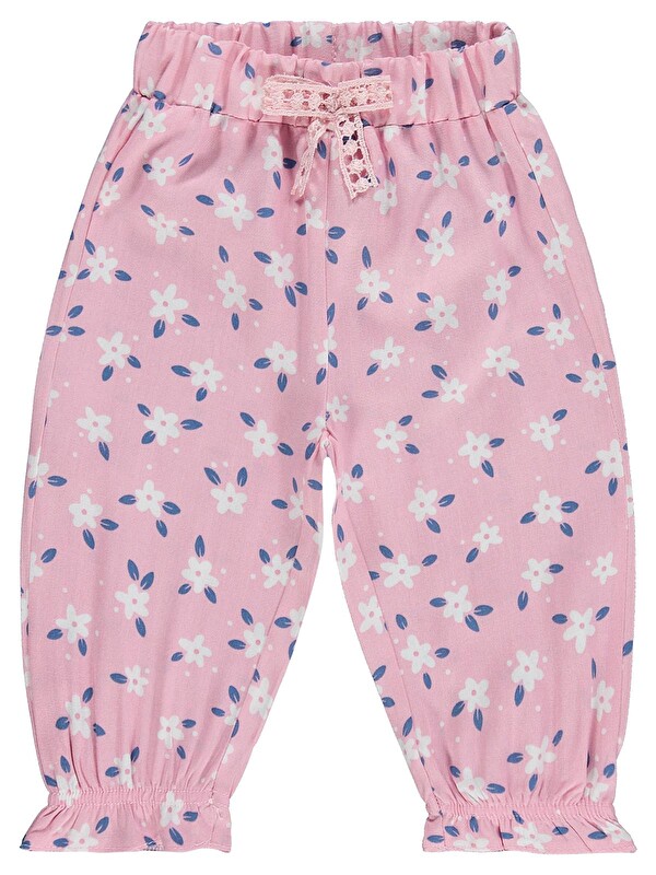 Civil Baby Paça Büzgülü 6-18 Ay Pantolon - Pembe