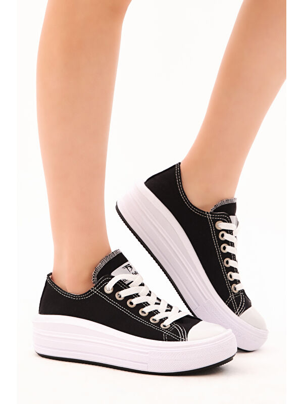 Tonny Black Beyaz Tonny Black Rahat Kalip Kadın Kalın Tabanlı Spor Ayakkabı