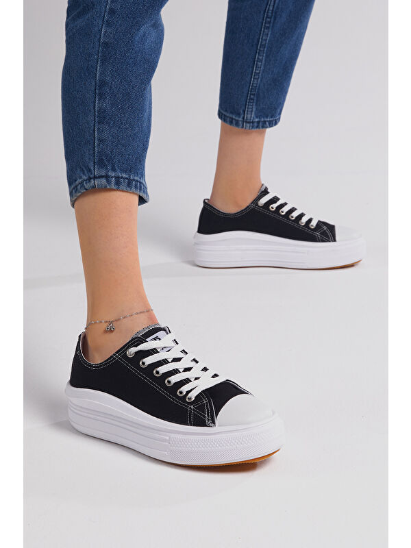 Tonny Black Beyaz Tonny Black Rahat Kalip Kadın Kalın Tabanlı Spor Ayakkabı