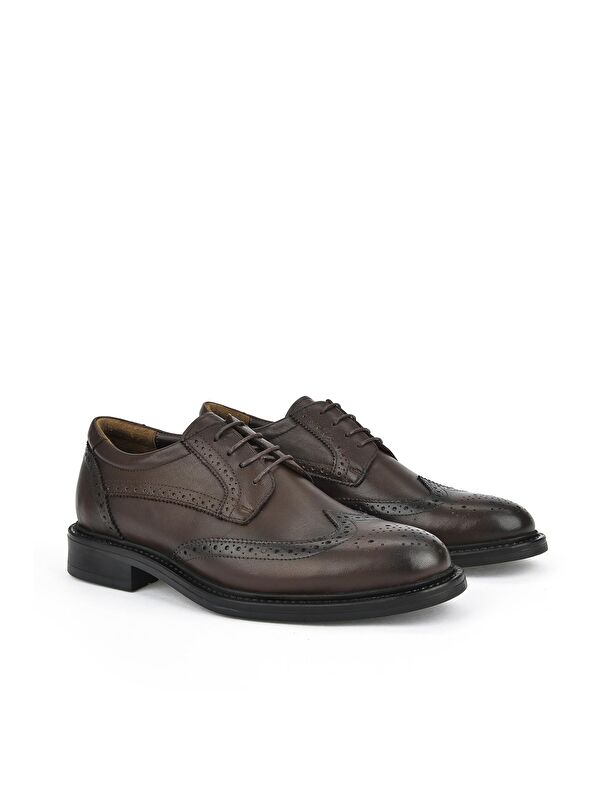 Hakiki Deri Erkek Ayakkabı 133744Z2383 Kahve - Görsel 3