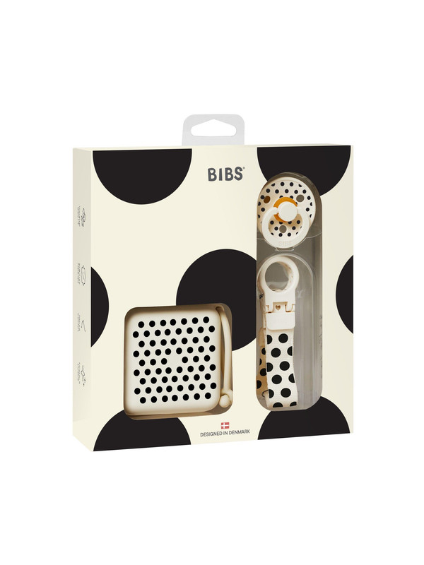 Bibs Polka Soothe&Go Hediye Seti Ivory Black 6+ Ay