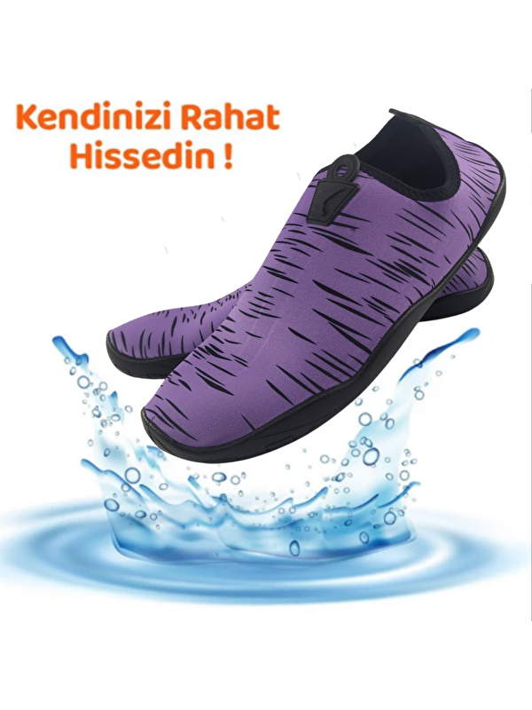 Hayal Çok Amaçlı Plaj ve Deniz Ayakkabısı Lila - Görsel 4