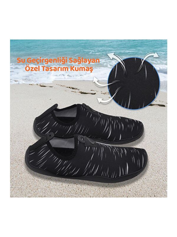 Hayal Çok Amaçlı Plaj ve Deniz Ayakkabısı Siyah - Görsel 3