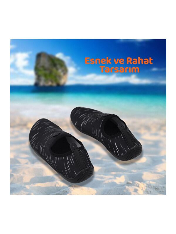 Hayal Çok Amaçlı Plaj ve Deniz Ayakkabısı Siyah - Görsel 4