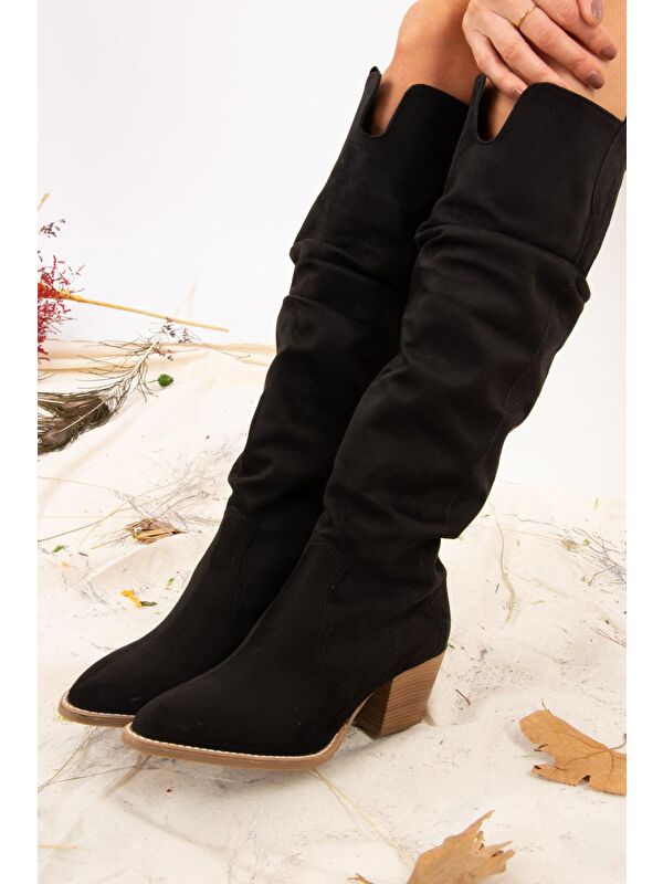 J404040102 Siyah Kadın Çizme - Görsel 4