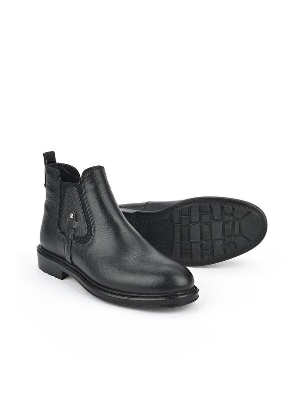 Erkek Hakiki Deri Bot 133447Z204 Siyah - Görsel 7