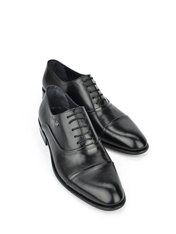 Erkek Hakiki Deri Klasik Ayakkabı 131985Z429 Siyah - Görsel 3