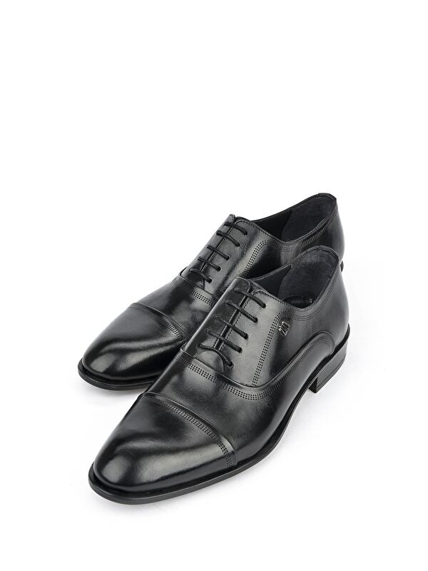 Erkek Hakiki Deri Klasik Ayakkabı 131985Z429 Siyah - Görsel 5