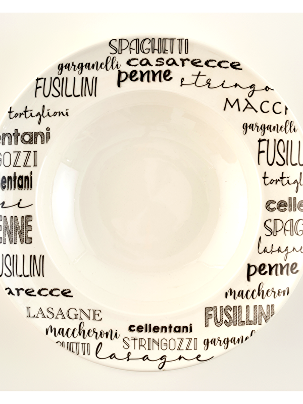 Bella Maison Alfredo Porselen Makarna Tabağı Siyah (28 cm)