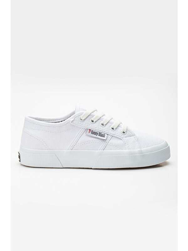 Tonny Black Yeşil Tonny Black Rahat Kalip Kadın Krep Taban Bağcıklı Keten Günlük Ayakkabı