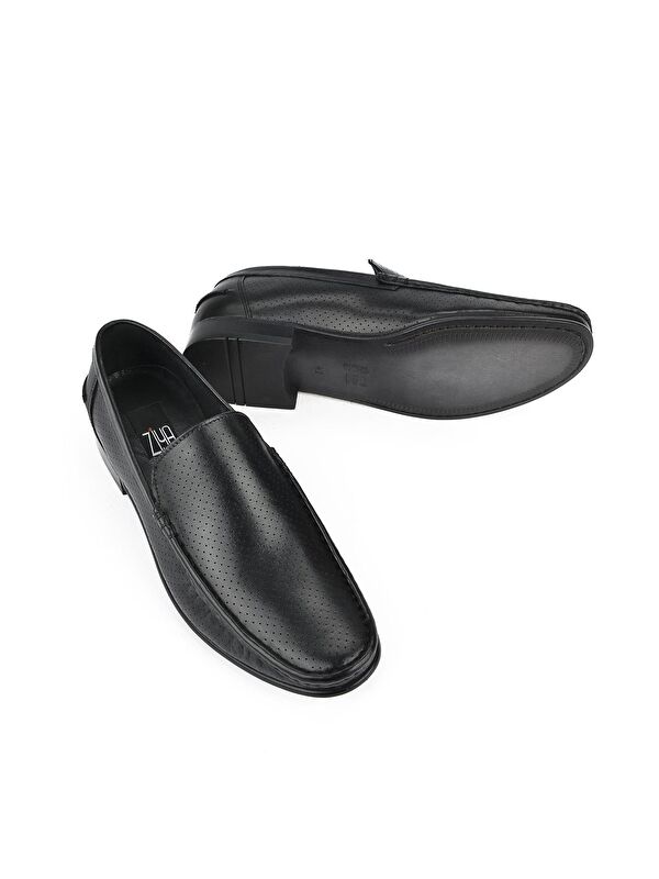 Erkek Hakiki Deri Ayakkabı 12150 6218 Siyah - Görsel 5