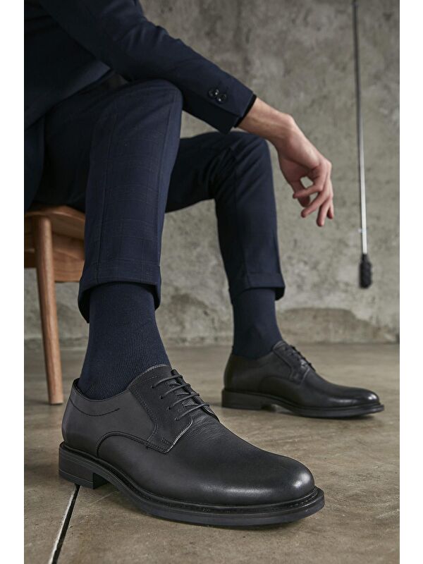 Hakiki Deri Erkek Ayakkabı 133744Z2380 Siyah - Görsel 3