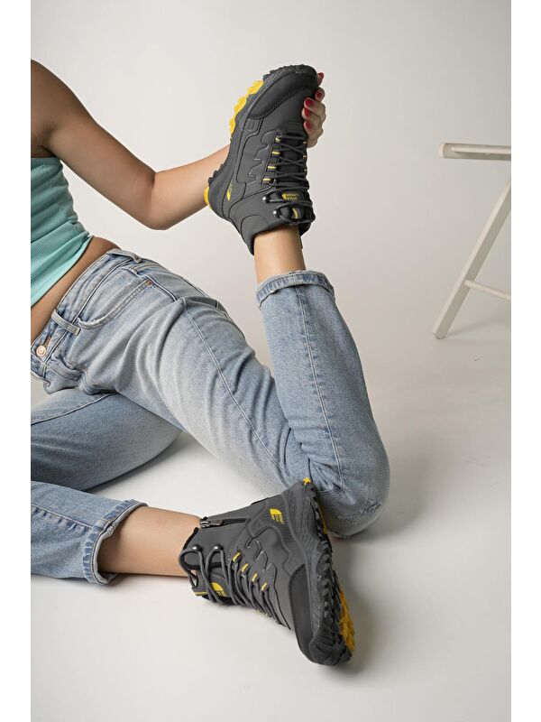 Alaska Unisex Trekking Outdoor Bağcıklı Yandan Fermuarlı Kışlık Bot - Görsel 4