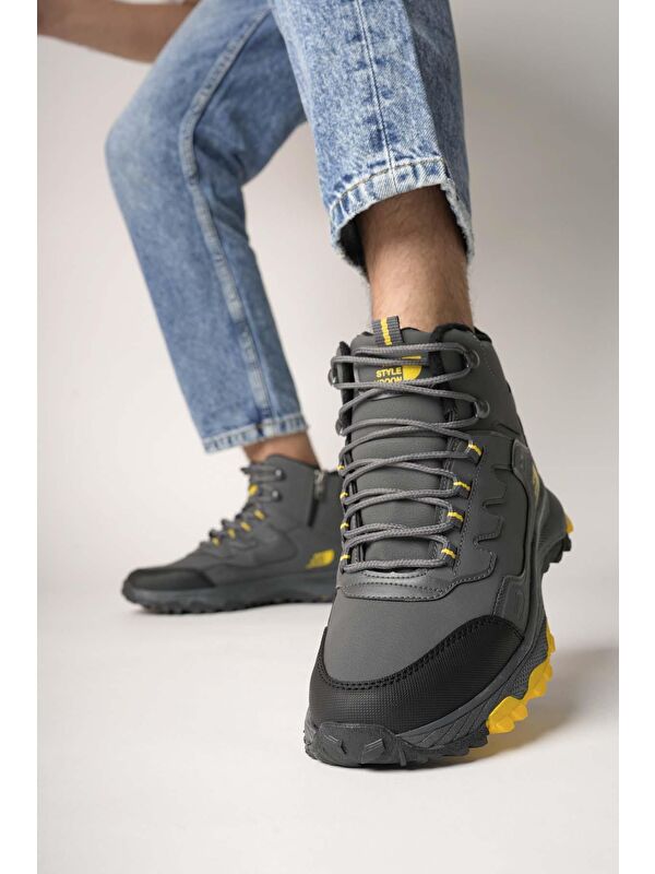 Alaska Unisex Trekking Outdoor Bağcıklı Yandan Fermuarlı Kışlık Bot - Görsel 5