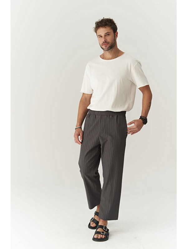 Mai Collection Robin Rachel Erkek Örme Kumaş Antrasit Pantolon