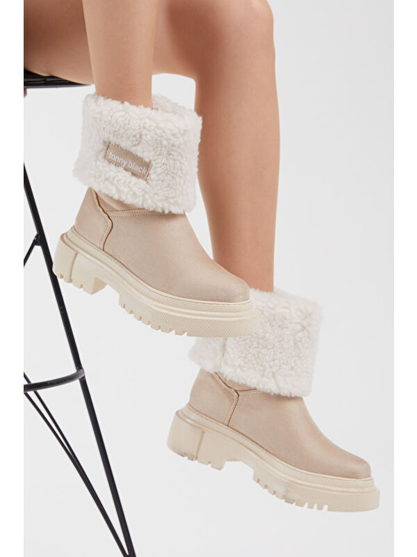 Tonny Black Siyah Tonny Black Süet Rahat Kadın Kalıp Bot