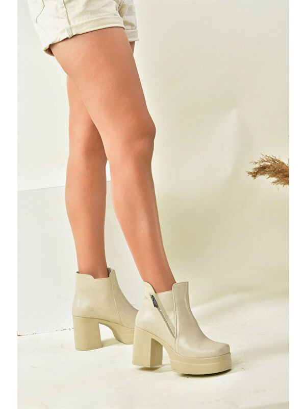 N9966400 Bej Kadın Bot - Görsel 2