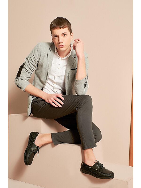 Hakiki Deri Erkek Günlük Ayakkabı 131423Z291 Siyah - Görsel 3