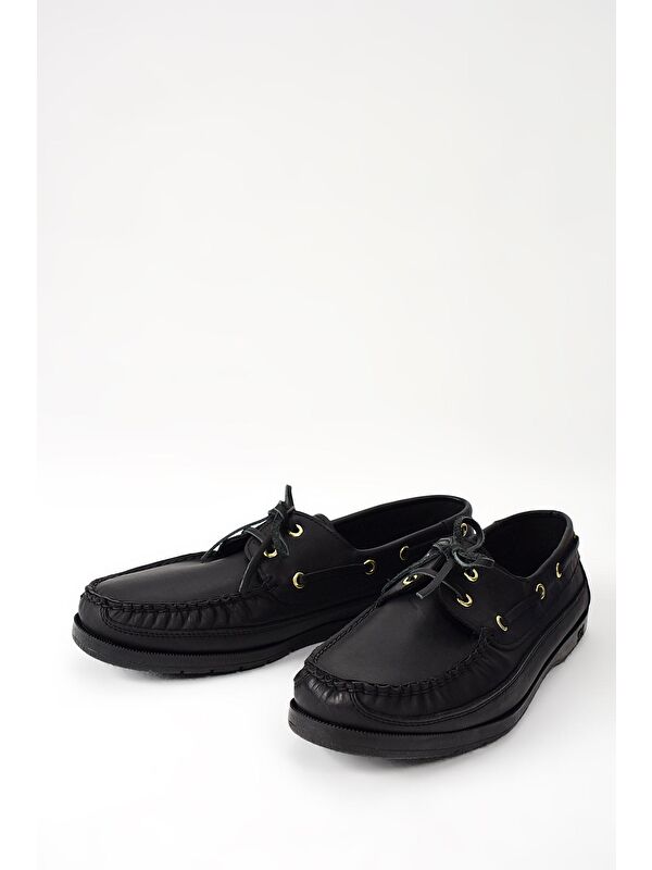 Hakiki Deri Erkek Günlük Ayakkabı 131423Z291 Siyah - Görsel 5