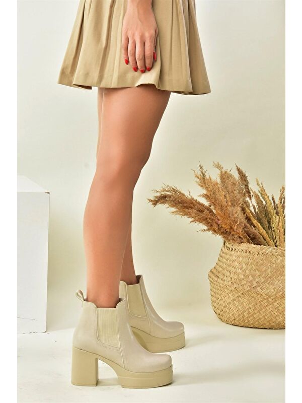 N9966200 Bej Kadın Bot - Görsel 2