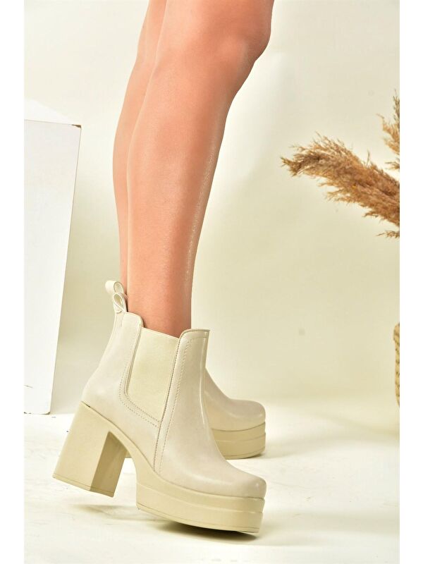 N9966200 Bej Kadın Bot - Görsel 3