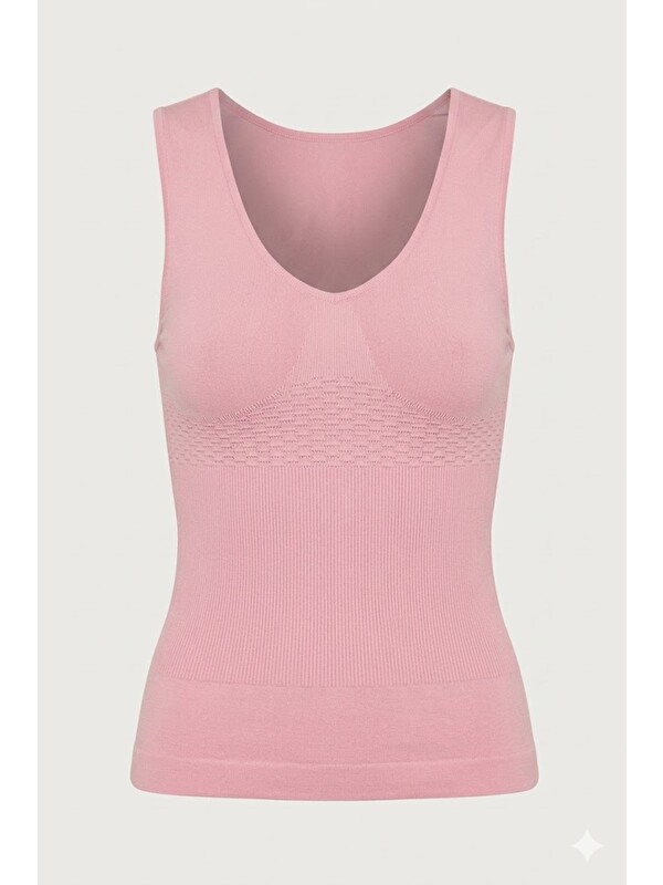 C&City C15012 Dikişsiz Toplarlayıcı Atlet Pembe