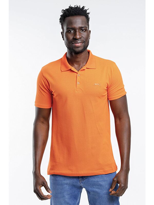 SLAZENGER SOHO Erkek %100 Pamuk Tişört Turuncu