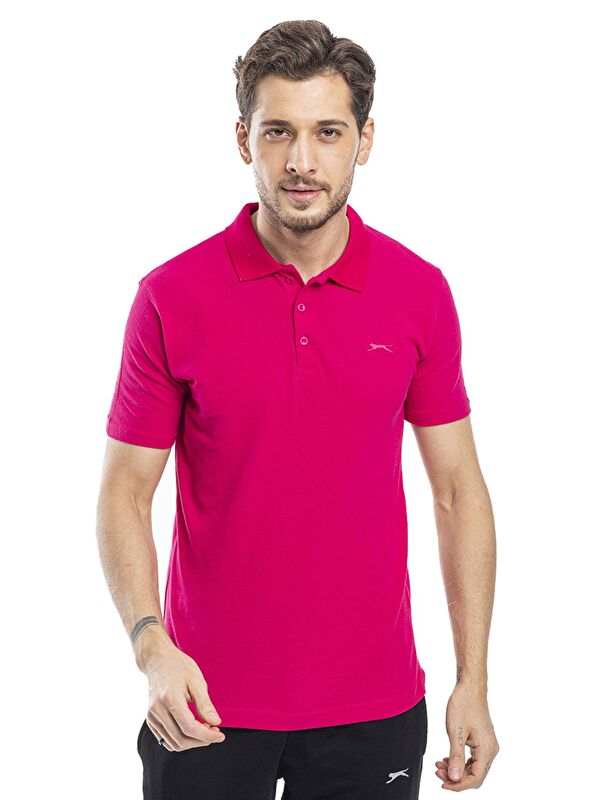 SLAZENGER SOHO Erkek %100 Pamuk Tişört Fuşya