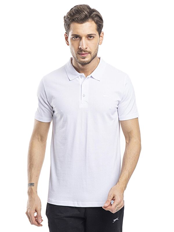 SLAZENGER SOHO Erkek %100 Pamuk Tişört Beyaz