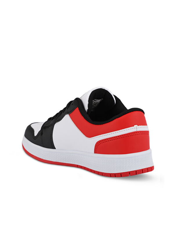 PRINCE I Kadın Beyaz / Siyah / Kırmızı Günlük Spor Ayakkabısı - Görsel 4