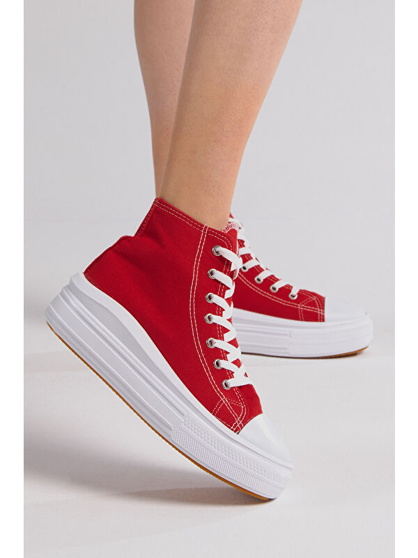 Tonny Black Lacivert Tonny Black Rahat Kalip Kadın Kalın Tabanlı Uzun Spor Ayakkabı