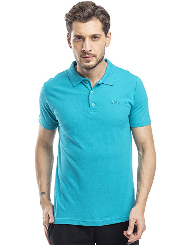 SLAZENGER SOHO Erkek %100 Pamuk Tişört Koyu Mavi