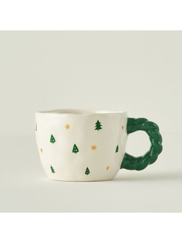 Bella Maison Jolly Yılbaşı Stoneware Kupa Yeşil (290 cc)