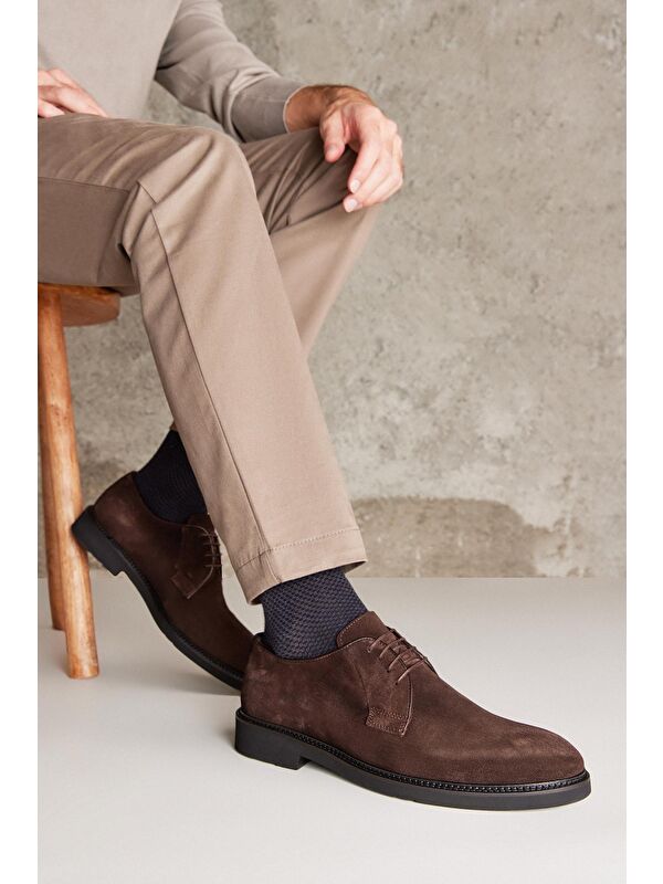 Erkek Hakiki Deri Ayakkabı 123145 1519S Kahve - Görsel 3