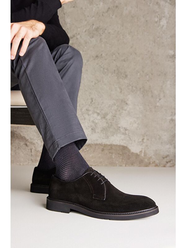 Erkek Hakiki Deri Ayakkabı 123145 1519S Siyah - Görsel 3