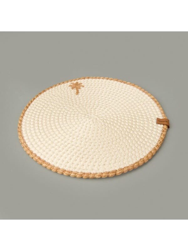 Evidea Soft Palm Nakışlı Supla - Ekru - 33x33 cm