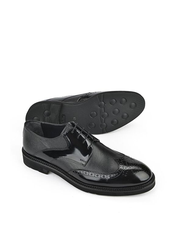 Erkek Hakiki Deri Ayakkabı 123145 625 Siyah - Görsel 7