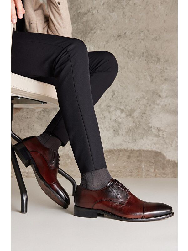 Erkek Hakiki Deri Ayakkabı 123145 396 Kahve - Görsel 3