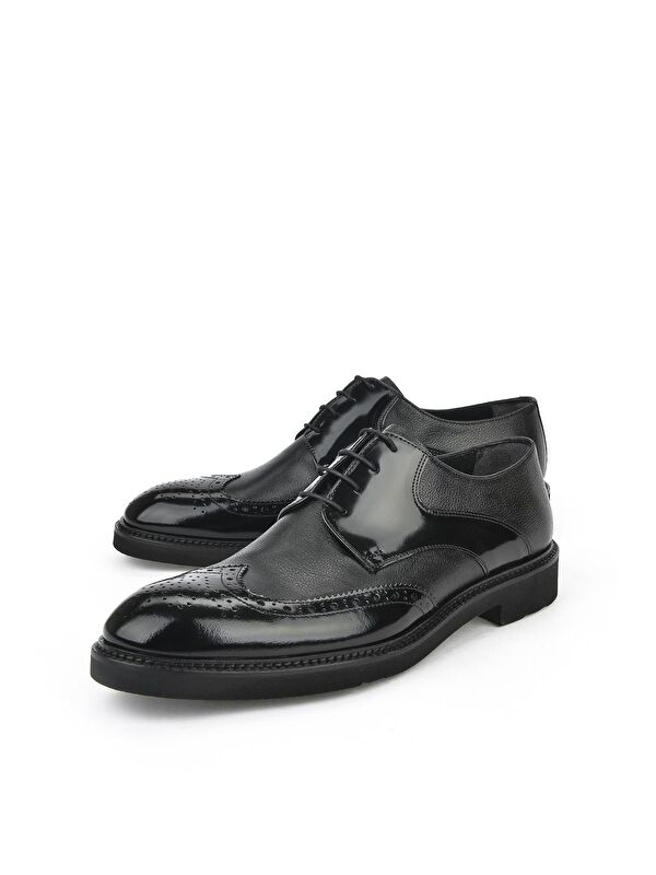 Erkek Hakiki Deri Ayakkabı 123145 625 Siyah - Görsel 9