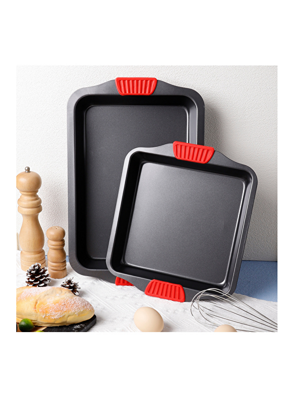 Kitchen Design Lab Karbon Siyah Çelik Büyük Boy Fırın Tepsisi 24 x 40 x 7 cm - 1 Adet